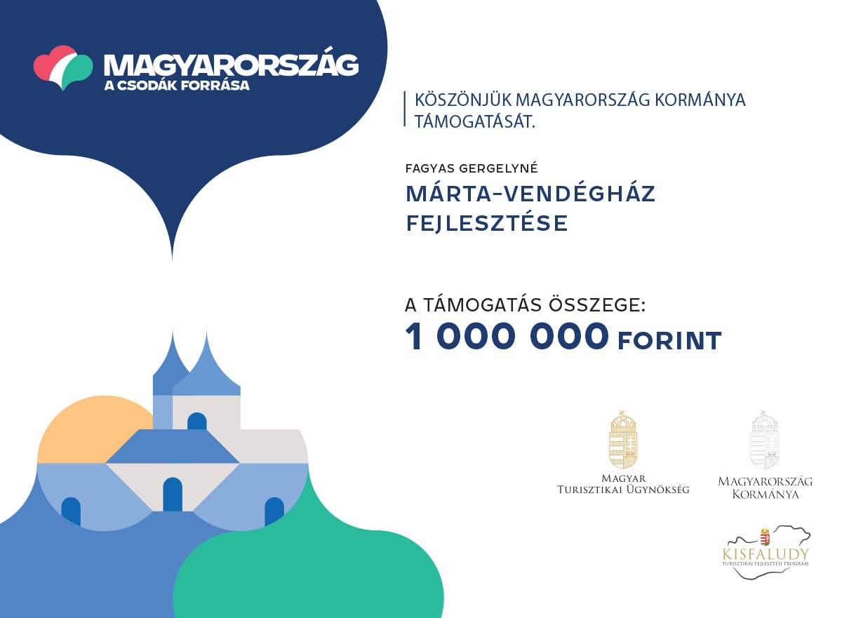 Kisfaludy turisztikai fejlesztési program - Márta-vendégház - Diósjenő